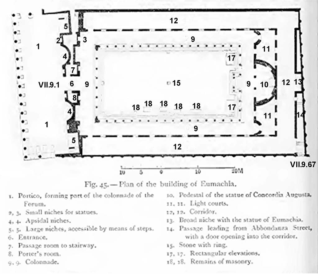 VII.9.1 Pompeii. Eumachia’s Building
Plan